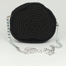 Sac rond noir artisanal Sac rond noir artisanal