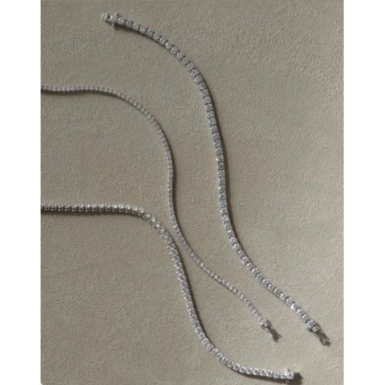 Bracelet Tennis en Argent 925 Serti de Zircons