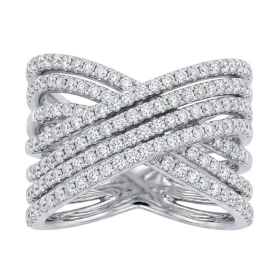 Bague Croisée en Argent 925