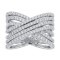 Bague Croisée en Argent 925