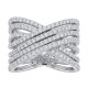 Bague Croisée en Argent 925